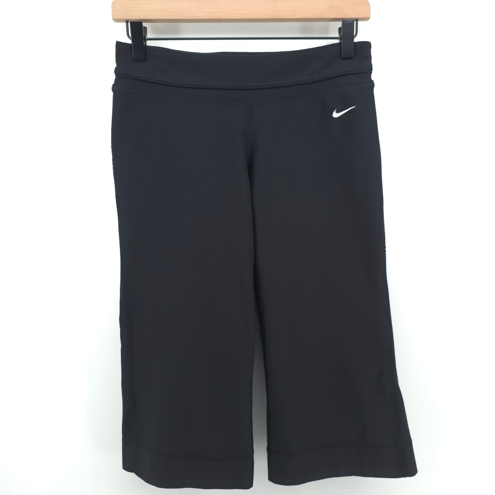 Nike Dri-FIT Women Capri Leggings S Black Athletic Workout Pants